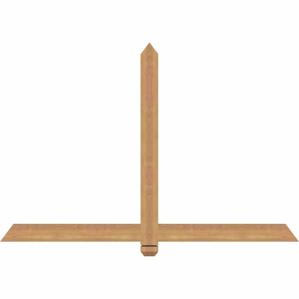 Ekena Millwork Eugene Smooth Timber Gable Bracket, Western Red Cedar, 60"W x 40"H x 1 1/2"D x 3 1/2"F, 16/12 Pitch GBW060X40X0204EUG00SWR - main